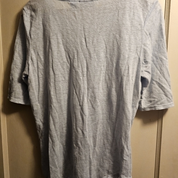 Vintage Nicole Miller 100 percent linen light blue t‎ shirt - Picture 2 of 6